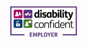 Disability confident employer logo.