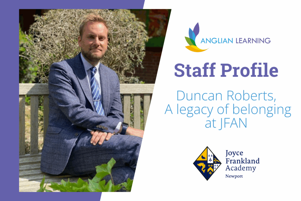 Duncan Roberts reflects on his years at Joyce Frankland Academy, Newport